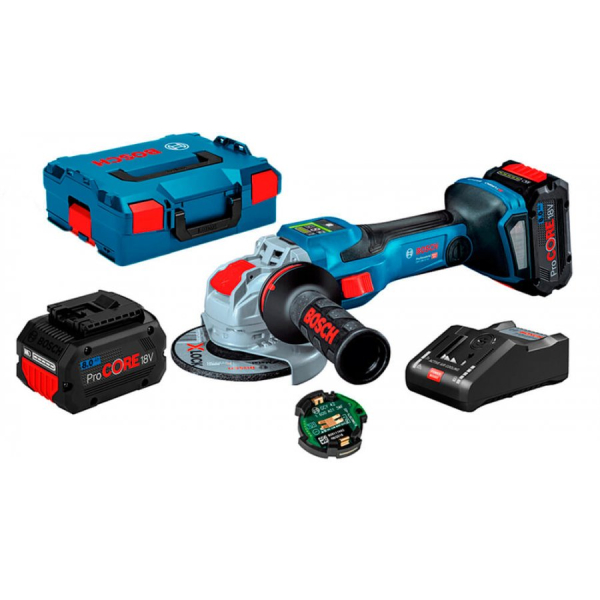 Акумуляторна болгарка Bosch GWX 18V-15 SC Professional, 2x18V 8.0Ah, з/п GAL 18V-160 C, в L-Boxx 136
