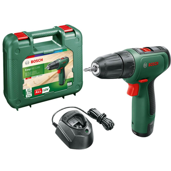 Акумуляторний шуруповерт Bosch EasyDrill 1200, 1x1.5 Ah, GAL 1210 CV, кейс