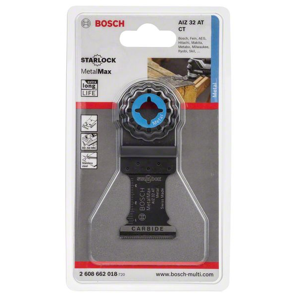 Погружное пильное полотно Bosch Starlock Carbide AIZ 32 AT Metal