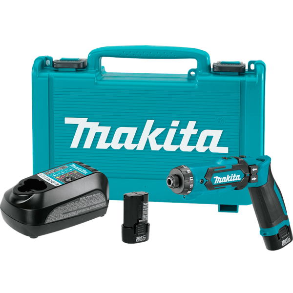 Аккумуляторный шуруповерт Makita DF 012 DSE, 2x1.5Ah, з/у, кейс