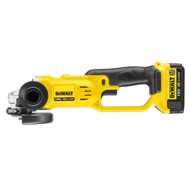 Аккумуляторная угловая шлифмашина DeWalt DCG412M2, 2x2.0Ah, з/у, в кейсе