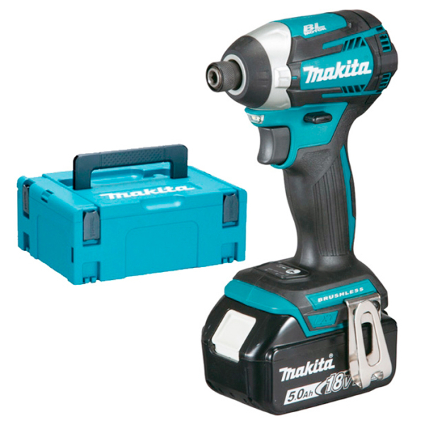 Аккумуляторный гайковерт Makita DTD 170 RTJ, 2x5.0 Ah, з/у DC18RC, в кейсе