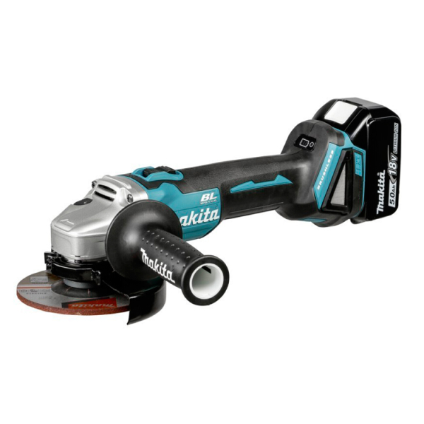Аккумуляторная болгарка Makita DGA 504 RTJ, 2x5.0 Ah, DC18RC, кейс Makpac