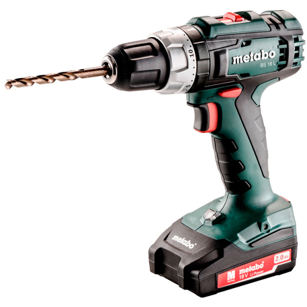 Акумуляторний шуруповерт Metabo BS 18 L, 2x2.0Ah, з/п SC 30, в metaBOX 145