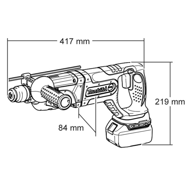 Акумуляторний перфоратор Makita DHR 241 RFJ, 2x3.0Ah, з/п, в Makpac