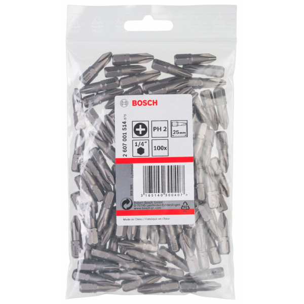 Біти Bosch Extra Hart PH2, 25 мм, 100 шт