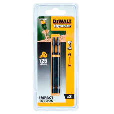 Бита IMPACT TORSION EXTREME T25 DeWALT 89 мм, 2 шт
