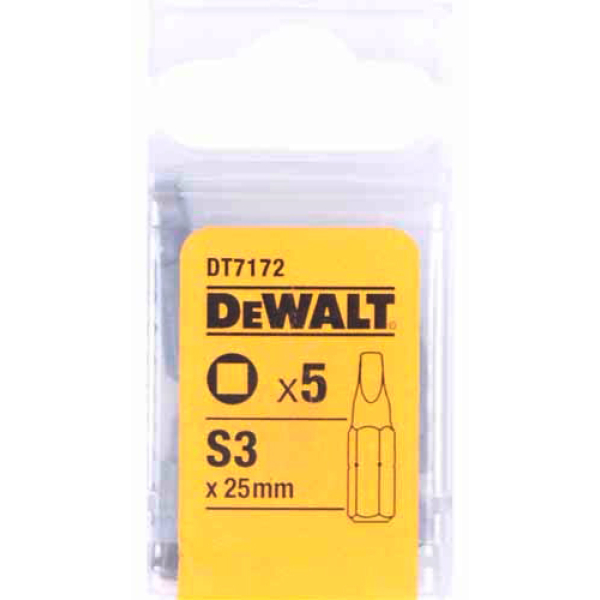 Торсіонна біта S3 DeWALT 25 мм, 5 шт