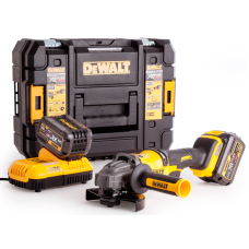 Аккумуляторная болгарка DeWalt DCG414T2, 1x18V 6.0 Ah, 1x54V 2.0Ah, в кейсе