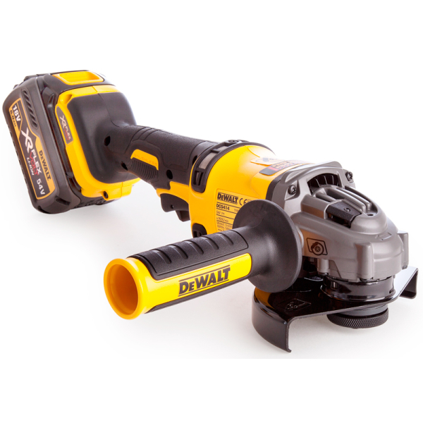 Аккумуляторная болгарка DeWalt DCG414T2, 1x18V 6.0 Ah, 1x54V 2.0Ah, в кейсе