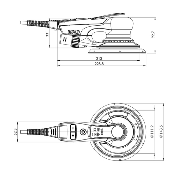 Ексцентрикова шліфмашина Metabo SXE 150-2.5 BL в кейсі MetaBox
