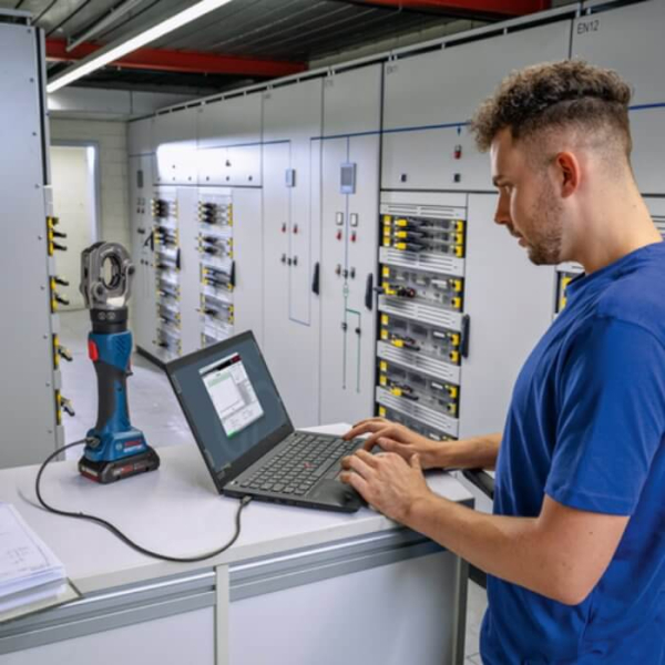 Аккумуляторный гидравлический обжим кабелей Bosch GPH 18V-60, каркас, XL-BOXX