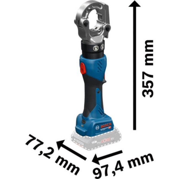 Аккумуляторный гидравлический обжим кабелей Bosch GPH 18V-60, каркас, XL-BOXX