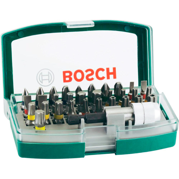 Набор бит Bosch, 32 шт + магнитный держатель
