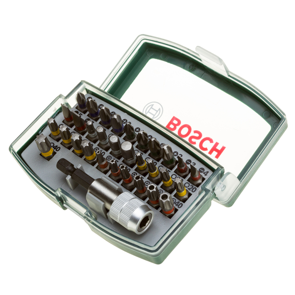 Набір біт Bosch, 32 шт + магнітний тримач