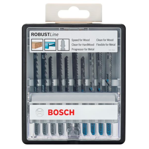 Набор пилок Bosch Robust Line Wood and Metal, 10 шт