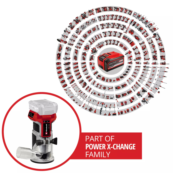 Акумуляторний окантувальний фрезер Einhell TP-ET 18 Li BL, каркас