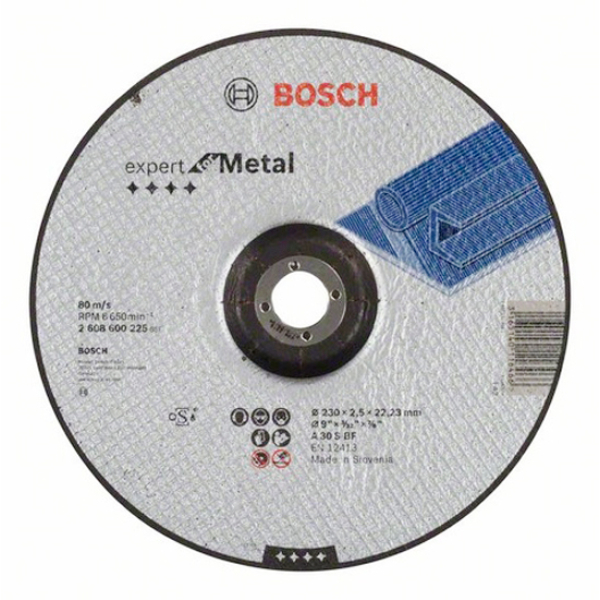 Круг відрізний Bosch Expert for Metal опуклий 230×2,5 мм