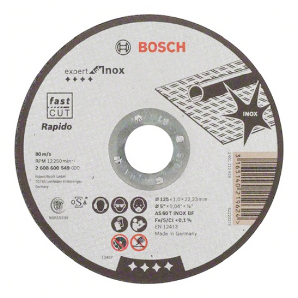 Круг отрезной Bosch Expert for Inox 125×1 мм