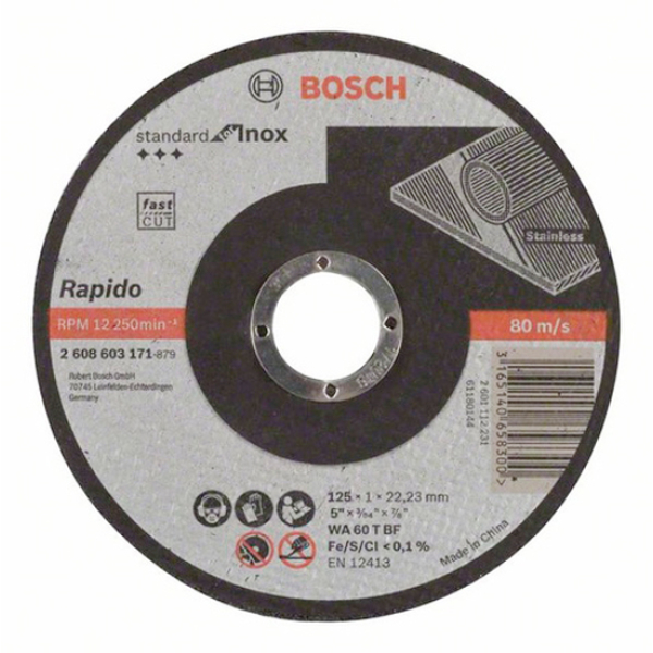 Круг отрезной Bosch Standard for Inox 125×1 мм