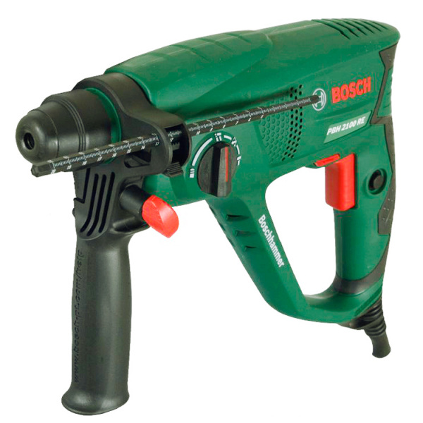 Перфоратор Bosch PBH 2100 RE, кейс, 2 сверла, 2 зубила