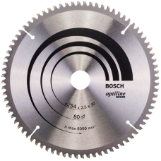 Пильный диск по дереву Bosch Optiline Wood 254 мм 80 зубов