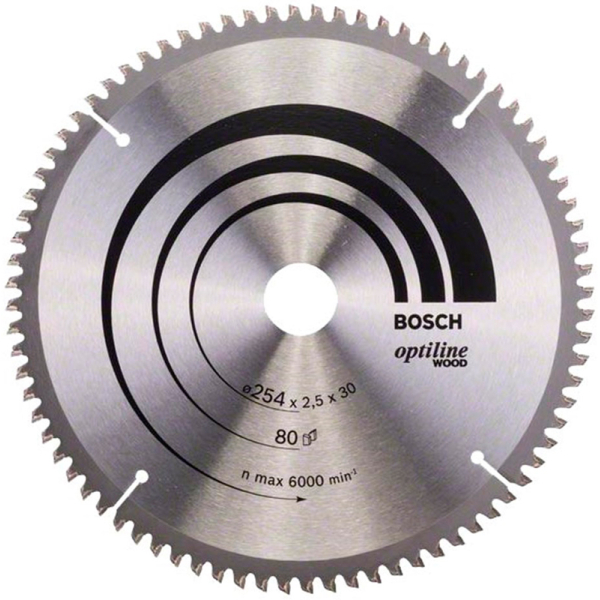 Пильный диск по дереву Bosch Optiline Wood 254 мм 80 зубов