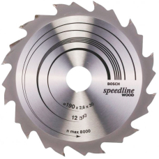 Пильный диск Bosch Speedline Wood 190×2,6×30 мм, 12 FZ/WZ