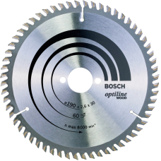 Пильный диск по дереву Bosch Optiline Wood 190×2,6×30, 60 ATB
