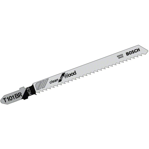 Пилка для лобзика Bosch по дереву T 101 BR, 2,5×100 мм, 25 шт
