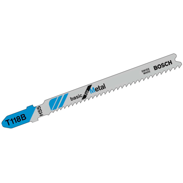 Пилка Bosch по металлу T 118 B, 1,9-2,3×92 мм, 5 шт