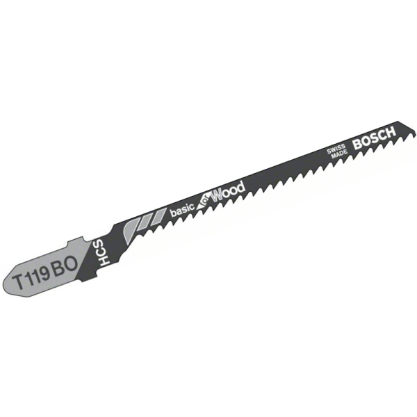 Пилка для лобзика Bosch по дереву T 119 BO, 2×83 мм, 5 шт