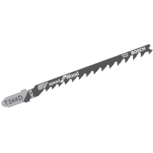 Пилка для лобзика Bosch по дереву T 244 D, 4-5,2×100 мм, 3 шт