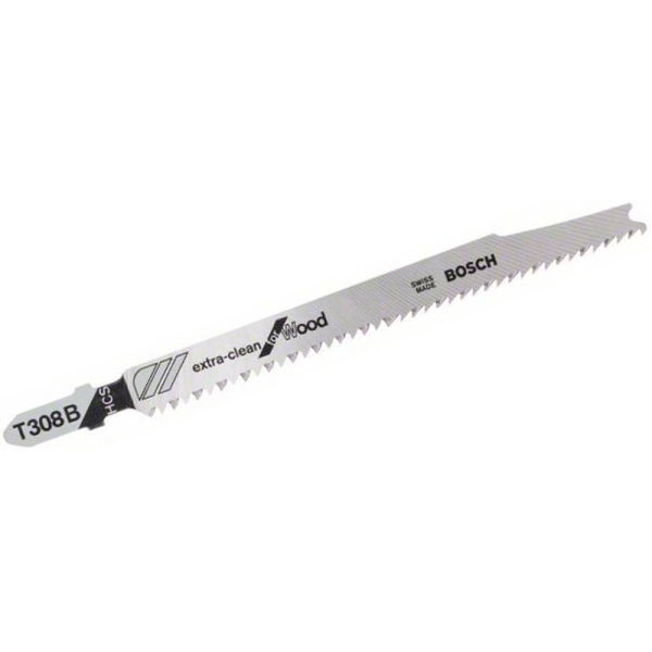 Пилка для лобзика Bosch по дереву T 308B, 2,2XC×117 мм, 3 шт