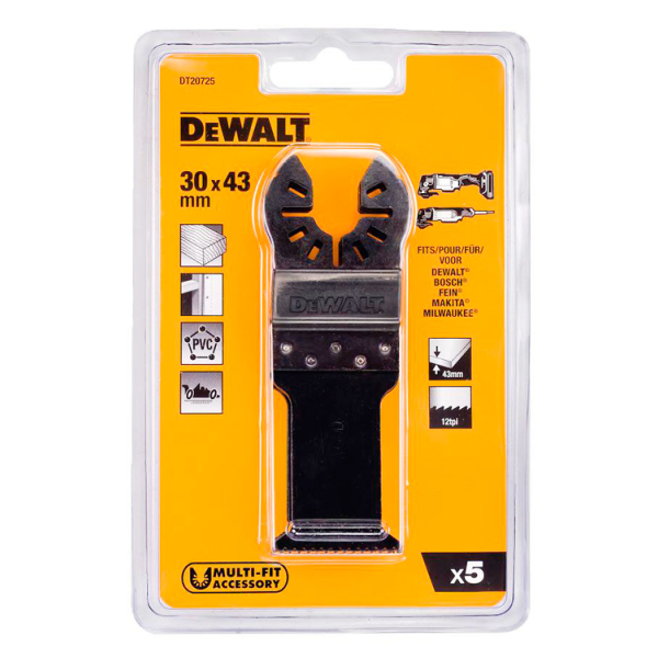 Погружное пильное полотно DeWalt DT20725, 5 шт