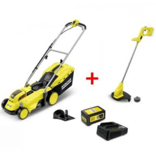 Аккумуляторная газонокосилка Karcher LMO 18-33 + триммер LTR 18-25 + Starter KIT