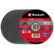 Диск відрізний по металу Einhell, 125х1,0х22,23 мм, 10 шт