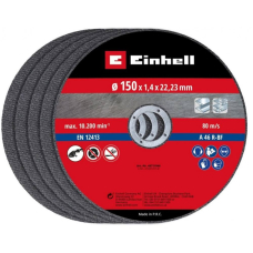 Диск отрезной по металлу Einhell, 150х1,4х22,23 мм, 5 шт