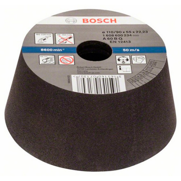 Чашковий шліфкруг по металу Bosch 110/90x55, К60