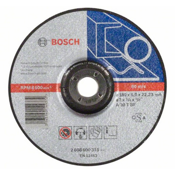 Круг зачистной Bosch Expert for Metal 180×6 мм, выпуклый