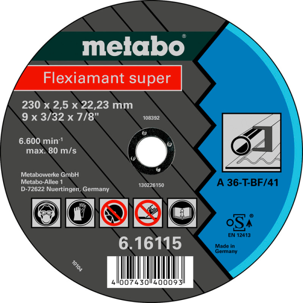 Відрізний круг Metabo Flexiamant Super, TF 41, 150x2x22,23 мм, прямий