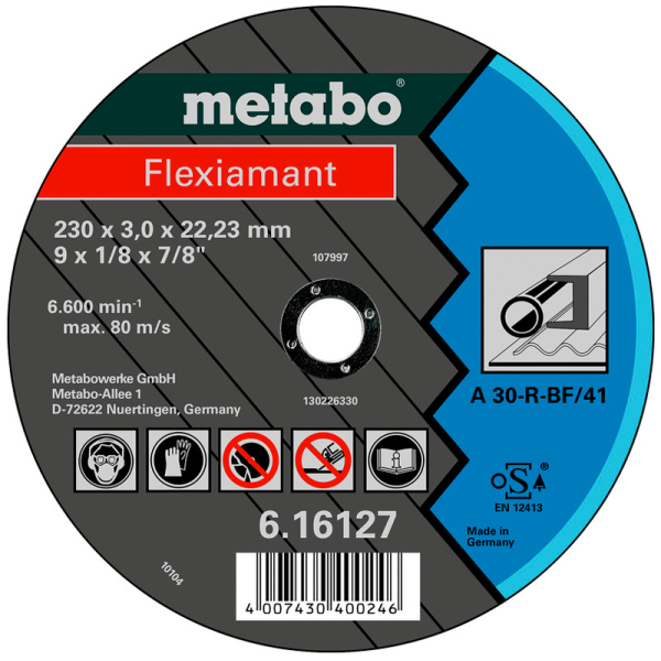 Відрізний круг Metabo Flexiamant TF 41, 150x3x22,23 мм, прямий