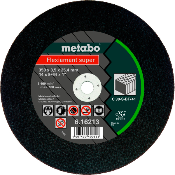 Відрізний круг Metabo Flexiamant Super TF 41, камінь, 300x3x25,4 мм, прямий