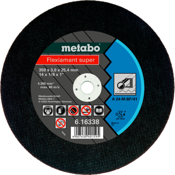 Відрізний круг Metabo Flexiamant Super TF 41, 400x3x25,4 мм, прямий