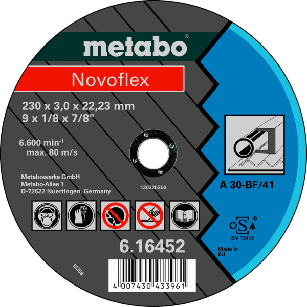 Відрізний круг Metabo Novoflex TF 42, 180x3x22,23 мм