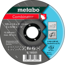 Відрізний круг Metabo Combinator Inox A 46-U, 125x1,9x22,23 мм