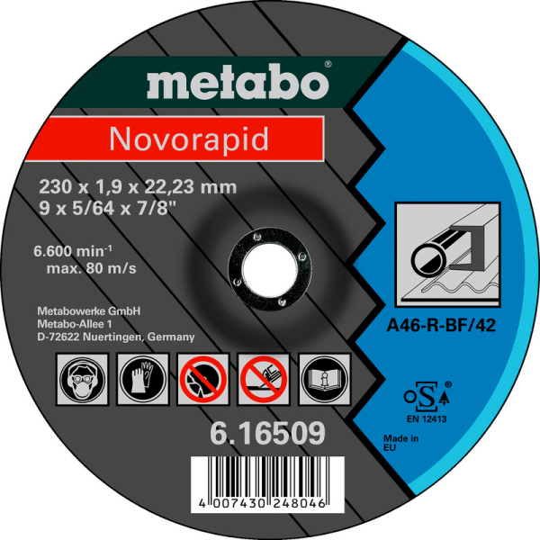 Відрізний круг Metabo Novorapid TF 42, 180x1,6x22,23 мм