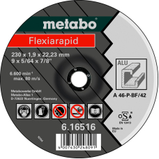 Отрезной круг Metabo Flexiarapid TF 41, алюминий, 125x1x22,23 мм, прямой