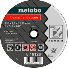 Отрезной круг Metabo Flexiamant Super TF 41, алюминий, 125x2,5x22,23 мм, прямой