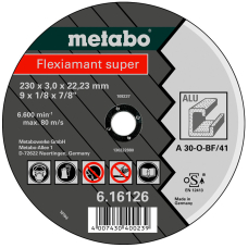 Отрезной круг Metabo Flexiamant Super TF 41, алюминий, 150x3x22,23 мм, прямой